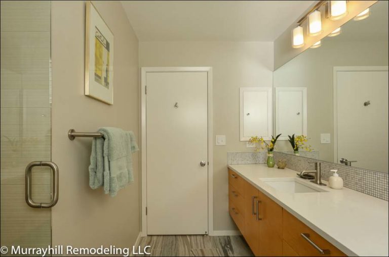 Whole-home renovation with vaulted ceiling and open living space in Portland, OR